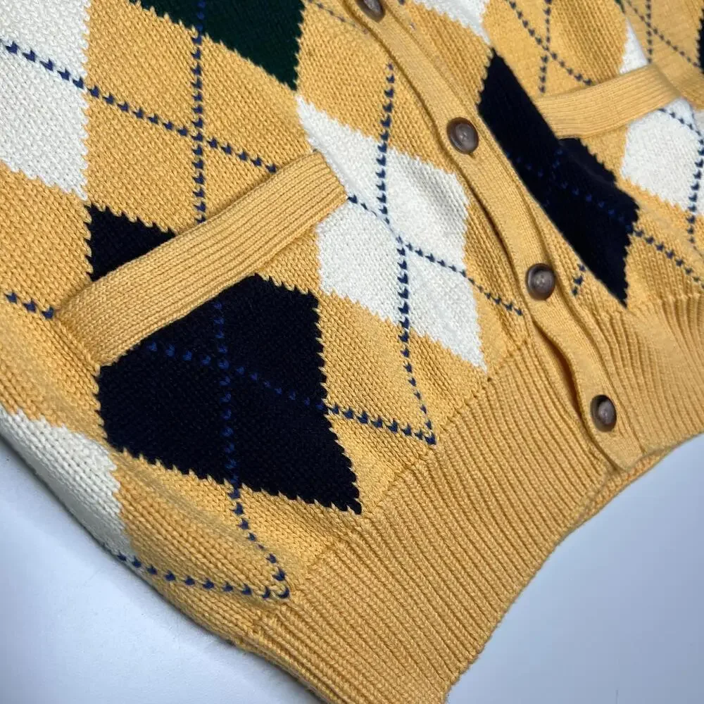 Woods & Gray Sweater Vest Men’s L Tartan Plaid VTG 90s Tennis V-Neck Golf Preppy - Picture 9 of 9